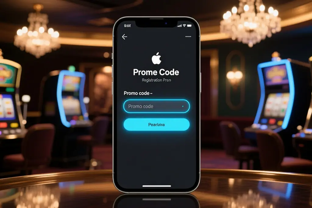Pole do wpisania kodu promocyjnego w kasynie online