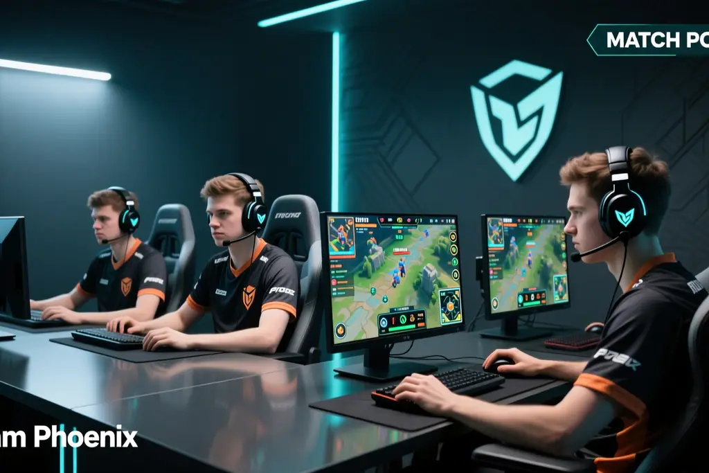 Stanowiska komputerowe na turnieju e-sportowym
